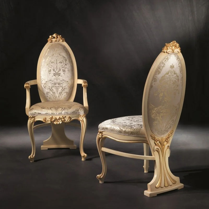Sedia Vanity intagliata