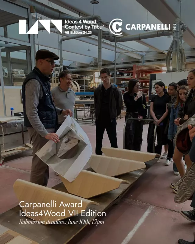 Time is running out! Submit your project by 12:00 PM on June 10 for #Ideas4Wood2025, the Carpanelli Award that celebrates innovation and craftsmanship with precious woods. If you have a clear vision of how to transform wood into a timeless design, this is the perfect moment to bring it to light. Learn more 👉🏻 link in bioA contest by @tabu_wood—Il tempo sta per scadere! Presenta il tuo progetto entro le ore 12:00 del 10 giugno per #Ideas4Wood2025, il contest Premio Carpanelli che celebra l’innovazione e l’artigianalità con i legni pregiati. Se hai una visione chiara di come trasformare il legno in un design senza tempo, questo è il momento perfetto per metterla in luce. Scopri di più al link in bio#carpanelli #carpanellifurniture #ideas4wood #designcontest #wooddesign #innovation #carpanelliaward