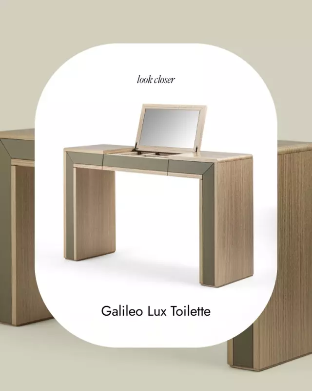 The closer you look, the more it reveals. A hinged mirror, microfiber-lined drawers, the warmth of wood, and the softness of leather.
Galileo Lux toilette by Carpanelli 👉 link in bio#carpanelli #carpanellifurniture #italiandesign #interiordesign #luxuryfurniture #madeinitaly #furnituredesign #homedecor #moderndesign #arredamento #interiordecor #handmadefurniture